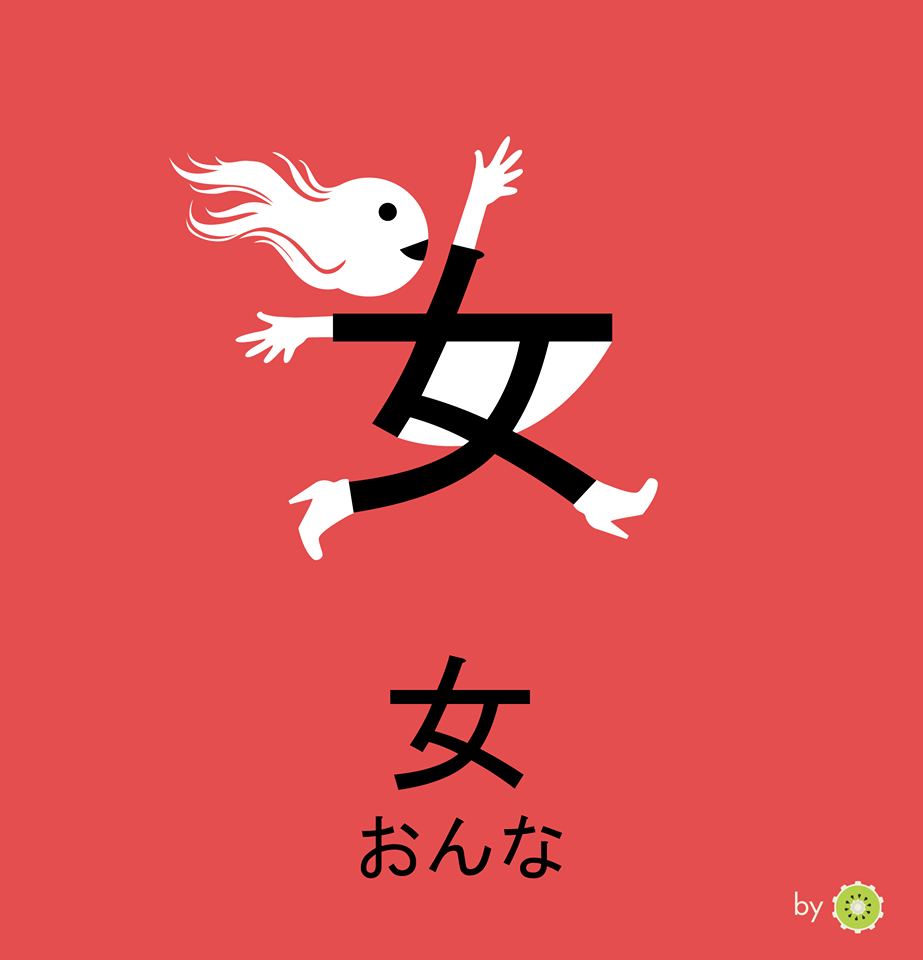 Kanji card - woman