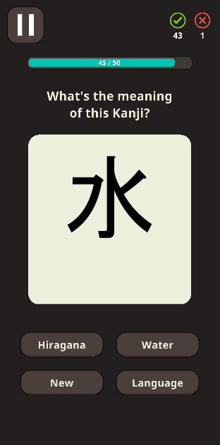 Toki's kanji cards - Play